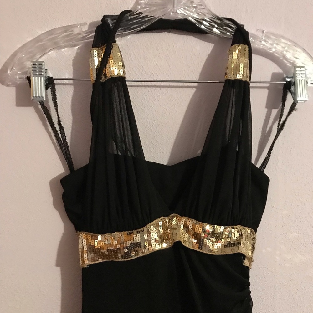 Dress by Taboo. Size S. Black with gold sequins. - Picture 3 of 4